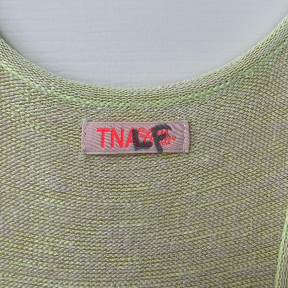 TNA Knit Oversized Racerback Tank M Pale Neon Green - Picture 7 of 15